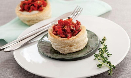 Getrocknete Tomaten und Creme mit Volovan
